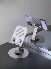 1pc Mini 360 Degree Rotatable Metal Phone Stand, Foldable Desktop Holder, Compatible With All Smartphones, Ideal Office Accessory, Compatible With IPhone, Android Phones, Birthday Gift For Family And Friends, Phone Accessory - Multicolor - View 11