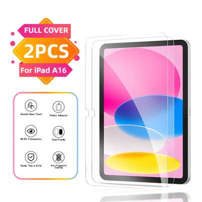 BOLLYMORE 2pcs Tempered Glass Screen Protector For IPad 10th/11th Gen (A16), Easy Installation, Perfect Fit, Scratch-Resistant, Full Coverage, Smooth Surface, Made Of High-Quality Materials, Effectively Protects Screen From Scratches, Essential For Students And Professionals, Ideal Accessory For IPad Users. This Protective Film Is Fashionable And Durable, With A Paper-Like Texture, Making It An Ideal Protective Case And Practical Accessory For Tablet Computers.
