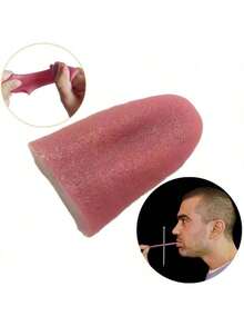 逼真的假舌头道具 - 魔术钢针舌头穿刺技巧，万圣节恶作剧玩具，具有模拟伤口效果 - 彩色 - 查看 3