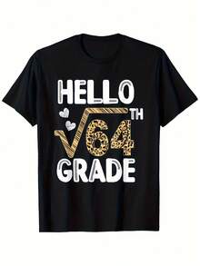 Men's & Women's 100% Cotton Vintage T-Shirt - Retro "Uncle: The, The Myth, The Bad Influence" Surname Tag Design, Leopard Print & Loose Fit Short Sleeve Round Neck Teacher Shirt (S-XXXL) For Back-To, Staff Apparel, Casual - 黑色 - 查看 2