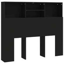 vidaXL Kopfteilschrank Schwarz 120x19x103,5 cm - Verschiedenfarbig - Übersicht 2