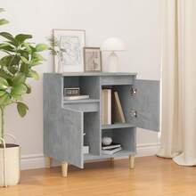 Credenza vidaXL Grigio Cemento 60x35x70 cm Materiale a base di legno - Multicolore - Visualizzare 3