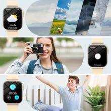 1pc 2025 Smartwatch With Full Touch Screen, Wireless, Calling And Texting, Alarm Clock, Calculator, Calendar, Weather Observation, USB Charging, Square Dial, Silicone Strap, Digital Display, Men's Sports Watch, Thanksgiving And Father's Day Gift, Smartwatch For Android Phones, Multifunctional Smartwatch, Modern Wearable Devices, Durable Watch Strap, Watch Strap Accessories, Accessories For Clothing And Apparel, Minimalist Small Tools, Dynamic Display - 彩色 - 查看 4