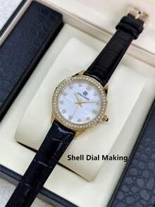 Pablo Raez 1pc Vintage Silver Women Wristwatch Luxury Jewelry 18K Gold Crystal Dress Watch Original Charming Stainless Steel Summer Accessories Clock IPG IPS Golden Silver Plated Non Tarnish Case Elegant Top Brand New Design - 均碼 - 查看 10