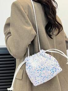 Bolso bandolera mini versátil y de moda para mujer - Blanco - Ver 5