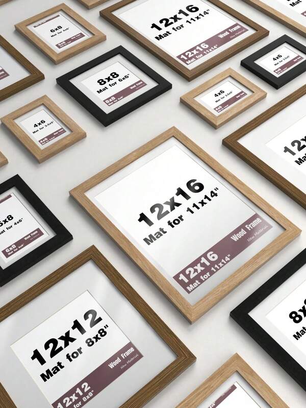 Marcos de fotos clásicos, se adaptan a fotos de 4x6/6x8/8x8/12x12/12x16 pulgadas, decoración navideña para el hogar, marcos de arte para pared, adecuados para retratos, paisajes y pósteres