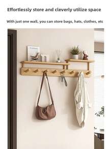 1个衣钩/帽子收纳钩，可安装在入口或门厅用于衣物收纳，适用于出租房、宾馆和家庭储物。壁挂式衣帽架，也可作为家居装饰品。 - 彩色 - 查看 4