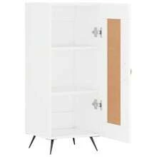 Buffet vidaXL blanc 34,5 x 34 x 90 cm, matériau à base de bois - Multicolore - Voir 6