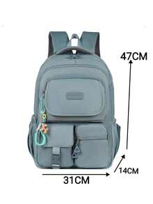 Minimalist, Unisex College-Style Backpack, Ideal For Casual Travel, School Backpack, And Travel Bag. - Màu tím - Xem 2