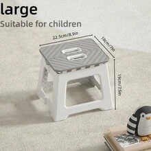 1pc 9/10in Thickened Plastic Folding Stool, Portable, Mini Outdoor Adult Chair, Bench, Portable Fishing Chair, Outdoor, Convenient, Takes Up Little Space,Stool, Folding Stool, Kitchen Stool, Folding Chair, Folding Kitchen Stool, Bathroom Stool, High Stool, Pouf Seat Creative Mobile Phone Stand, Folding Stool Mobile Phone Stand, Can Be Folded