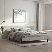 Testiera a muro vidaXL, grigio cemento, 240x1,5x80 cm, materiale a base di legno - Multicolore - Visualizzare 1