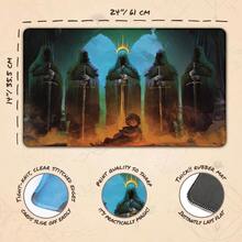 Amon  Bordes cosidos - Alfombra de Juego El Seor de los Anillos - Compatible con tapete de Juego - Juega a MTG, TCG - Cosido - Ver 4