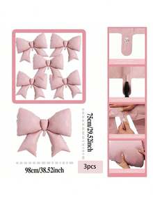 Bow-Knot Foil Decorative Balloons, Red & Pink Bow-Knot Balloons Suitable For Mother's Day Decor, Birthday Party, Room Decor, Graduation Ceremony, Wedding Decor, Party Decoration - Multicolor - View 13