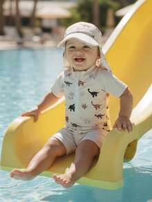 Baby Boys Swimwear - Khaki - View 2