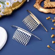 YQQ FRCOLOR 2 Piezas Peinetas De Metal Para Cabello Mujer Pinzas Laterales Elegantes Para Decoración De Peinados Accesorio Para Fiestas Y Festividades9394 - ColoresVariados - Ver 5