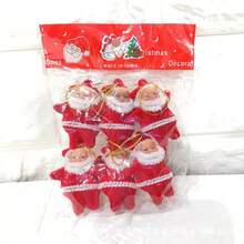 6pcs Santa Claus Christmas Ornaments - Vintage Style Small Santa Decorations For Holiday Tree, Festive Home Decor, Xmas Party Supplies & Gift Ideas - Multicolor - View 8