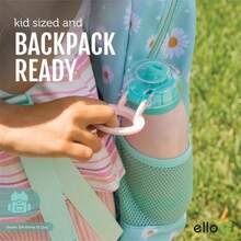 Ello Emma - de Agua de Acero Inoxidable con Aislamiento vacío para niños con popote Antimicrobiano(Gris Botella) - Multicolor - Ver 6