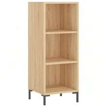 Aparador vidaXL en roble Sonoma, 34,5 x 32,5 x 90 cm. Material a base de madera. - Multicolor - Ver 10