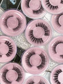 20/40 Pairs Natural Criss-Cross Mixed False Eyelashes, Fluffy & Delicate, Suitable For Daily Wear, Cartoon Style, Travel Essential, New Year Gift, Christmas Lash Gift Box, Date Night Gift (For Women), Girlfriend, Wife, Mother, Birthday Gift, Party Gift, Gift Box Packaging - 黑色 - 查看 4