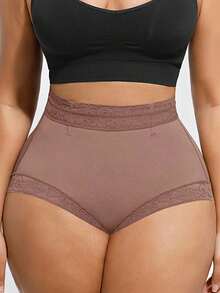 1 Pc Women's Slimming Waistband High-Waisted Leggings With Silicone Grip For Daily Wear And Other Occasions - 淡紫色 - 查看 3