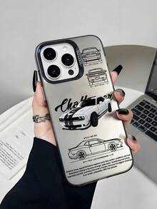 1个赛车图案手机壳，时尚汽车拆解设计，防震保护套，兼容 17/16/15/14/13/12/11/Pro/Pro Max，磨砂后盖，也适用于Galaxy系列 - 灰色 - 查看 8