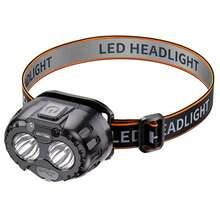 1pc Powerful LED Sensor Headlamp Bright Fishing Headlight Rechargeable Head Lamp With Battery Emergency Camping Head Flashlight