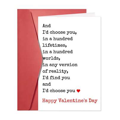 Fun Valentine's Day Gifts For Him Or Her | Recommended Romantic Valentine's Day Cards | Valentine's Day Card Gifts For Husband/Wife/Girlfriend/Boyfriend | Perfect Valentine's Day Love Card Decoration-1PC
