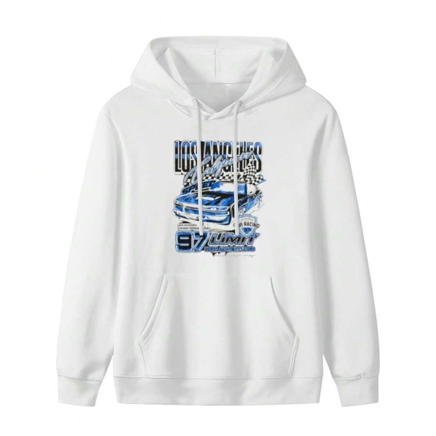 Plus Size Men's,Los Angeles New Adventures 2 Straight Towards The Coats Tba Racing ,(1 Pcs )100% Cotton Casual Printed Hoodie,Crew Neck Short Sleeve,220g Cotton Hoodie,For Going Out,Gift,Summer,Unis - 款式6 - 查看 1