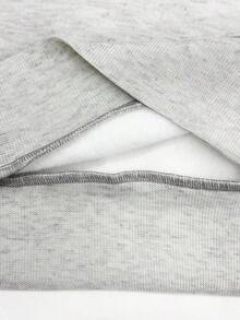 HoodieINAWLY Women's Casual Raccoon Embroidery Slogan Crew Neck Long Sleeve Fleece Sweatshirt, Autumn/Winter, ChristmasLoose And Comfortablewinter Clothes For Women - 灰色 - 查看 5