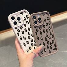 La carcasa del teléfono anti - caída simple y de moda está hecha de material tpu con estampado animal y está disponible para iPhone 17, 16, 15, 14, 13, 12, 11 Pro / air / xR / XS y samsungs25 / S24 / S23 / S22 / Fe / plus, que ofrece protección de amortiguación. Regalos para amigos y San valentín. - Negro - Ver 5
