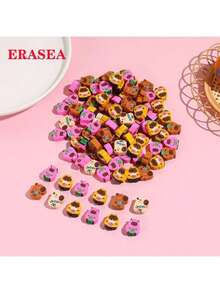 Set de 10/20/30 piezas de gomas de borrar de estilo de dibujo animado de capibara en colores aleatorios, regalos de suministros escolares y de oficina lindos para estudiantes