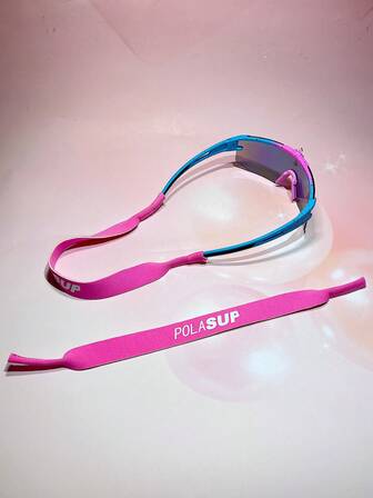 1pc Women's Pink Sponge Adjustable Comfortable Anti-Lost Sports Glasses Strap