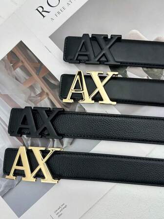 Nuevo cinturón de traje de negocios para hombres de estilo empresarial de alta gama con hebilla lisa y multifuncional con diseño de letra