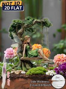 Viral Fairy Swing Garden Stake! Acrylic Outdoor Decor – Enchanted Wedding & Lawn Ornament | No Battery Needed, Year-Round Whimsical Vibes