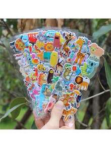 5/10/20 piezas Pegatinas de dinosaurio 3D con burbujas, pegatinas de recompensa de dibujos animados lindos, regalos de fiesta, regalos educativos escolares - Multicolor - Ver 3