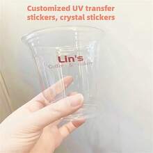 Customized 3D Crystal UV Transfer Stickers - Personalized Photo/Logo/Text, Reusable Self-Adhesive Labels, Suitable For Glass, Car, Phone, Laptop, Cup - No Residue, Multi-Surface DIY Stickers (White), Suitable For Brand Promotion And Gifts, Customized Texture Sticker Labels, Christmas Stickers, Sticker Scenes, Cute Stickers, Sticker Pack - Multicolor - View 3