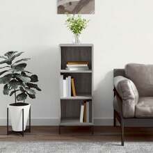 vidaXL Sonoma Grey Sideboard 34,5 x 32,5 x 90 cm, materiał drewnopochodny - Wielokolorowe - Zobacz 1