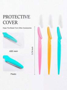 12 Pieces, The Hot-Selling Multi-Purpose Lint Remover Is Here! Sharp Stainless Steel Blades With Pink / Blue / Yellow / Mint Green Color Fresh Shell, Fragrance-Free And Gentle Formula. No Accessories Needed To Cover Eyebrows, Face, Arms, Legs And Other Parts Of The Body, Delicate Blades Fit The Contours Of The Skin, Easy To Remove Stray Hairs, Trimming Hairs. Durable Material + Ergonomic Design, Europe And The United States Pop-Up Full-Body Beauty Tools, A Set Of Fine Hair Removal From Eyebrows To The Body, So That The Frizzy Skin Into Smooth In Seconds, Home Beauty Must-Have! - 藍黃色粉末 - 查看 7