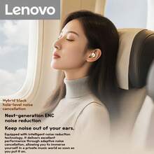 Lenovo EA289 Dot Style Bluetooth Earbuds - Wireless Mini In-Ear TWS Earphones, ENC Active Noise Cancellation, 28Hrs Battery Life, Secure Fit For Sports & Workouts, HD Calling/Music, Compatible With IPhone, Android Phones & Tablets - Multicolor - View 9