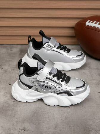 1 Pair Kids' Colorblock Comfortable Versatile Lightweight Outdoor Sports Shoes, Fashion Casual Running Sneakers For Boys And Girls