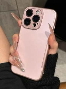 奢華霧面純色保護手機殼，適用於 iPhone 17 Pro Max 17 Pro 16 15 14 13 Pro Max Plus，防震軟背蓋 - 粉色 - 查看 6