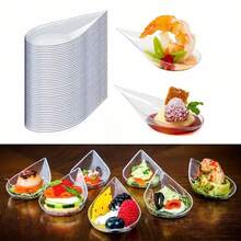 20/100/200（可重复使用）慕斯甜点、蛋糕、时令食品、蘸酱、小吃、派对、生日、婚礼、下午茶、甜点、透明彩色杯，适合节日和生日庆祝活动