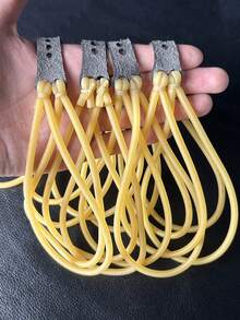 4/10pcs Outdoor Hunting Equipment Fishing Rubber Bands, Made Of Natural Latex Material With High Elasticity And Strong Tension, Outdoor Slingshot Accessories, Elastic Force Won''t Diminish Over Long-Term Use - Plain - View 3