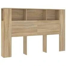 vidaXL Zagłówek/Szafa Sonoma Oak 160 x 18,5 x 104,5 cm - Wielokolorowe - Zobacz 8