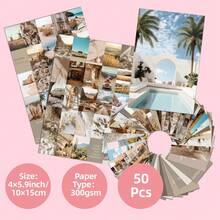 50 Pieces Of Muted Morandi Color Palette Ins-Style Minimalist And Elegant Wall Decor Cards