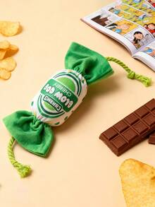 1个宠物玩具，狗狗玩具，打结糖果形状玩具，发声玩具，互动宠物咀嚼玩具 - 彩色 - 查看 14