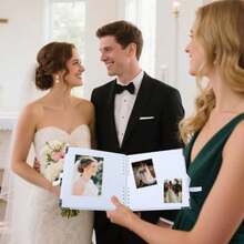 WSXC Letters To The Bride Scrapbook Wedding Scrapbook Kit With DIY Accessories White Guest Book For Bridal Memory Letters To The Bride Book For Wedding 11.4x8.5 Inches - 白色 - 查看 4