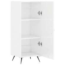 Credenza vidaXL bianca lucida 34,5x34x90 cm Materiale a base di legno - Multicolore - Visualizzare 5