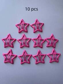 2/10/20/40个装 女士粉色星星时尚基础款发夹，发饰，情人节饰品 - 粉色 - 查看 28