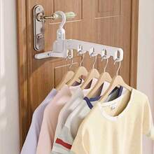 五孔可折叠衣架 - 节省空间、便携耐用，适合旅行、宿舍和家庭使用，晾衣架